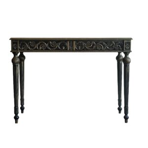 Black Carved Console Table Black Carved Console Table