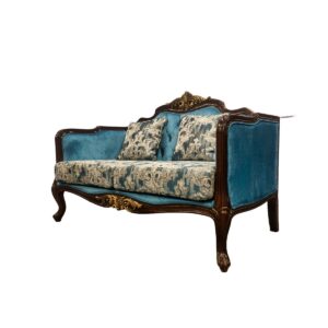 Blue Floral Double Sofa Blue Floral Double Sofa