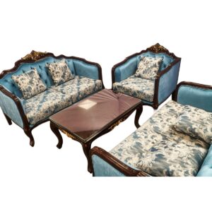 Blue Floral Sofa Set Blue Floral Sofa Set