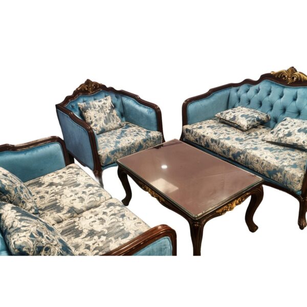 Blue Floral Sofa Set