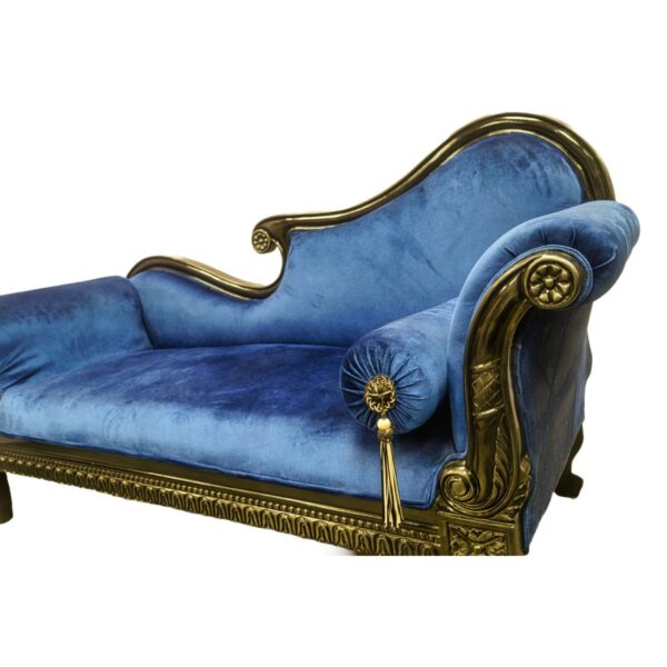 Blue Scroll Arm Divan Blue Scroll Arm Divan
