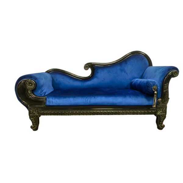 Blue Scroll Arm Divan Blue Scroll Arm Divan