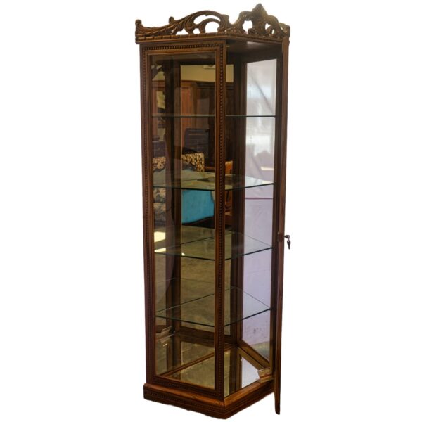 Carved Crown Corner Cabinet