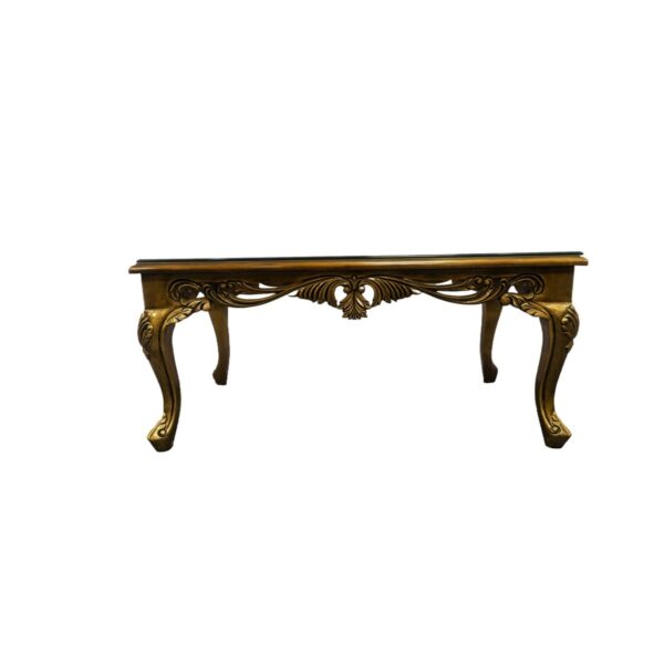 Carved Glass Top Tea Table Carved Glass Top Tea Table