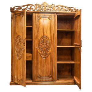 Carved Three Door Almirah Carved Three Door Almirah