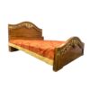 Curved Wooden Panel Bed