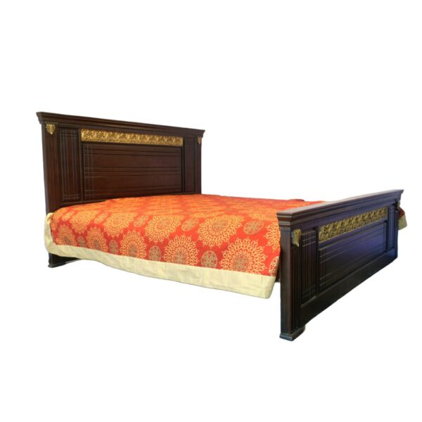 Dark Ribbed Panel Bed Dark Ribbed Panel Bed