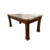 Glass Top Pillar Dining Table
