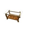Glass Top Slatted Sofa Table Glass Top Slatted Sofa Table