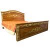 Golden Carved Panel Bed