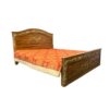 Golden Carved Panel Bed