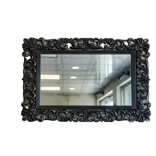 Rectangular Black Carved Mirror Rectangular Black Carved Mirror