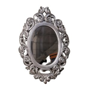 Silver Oval Ornate Mirror Silver Oval Ornate Mirror