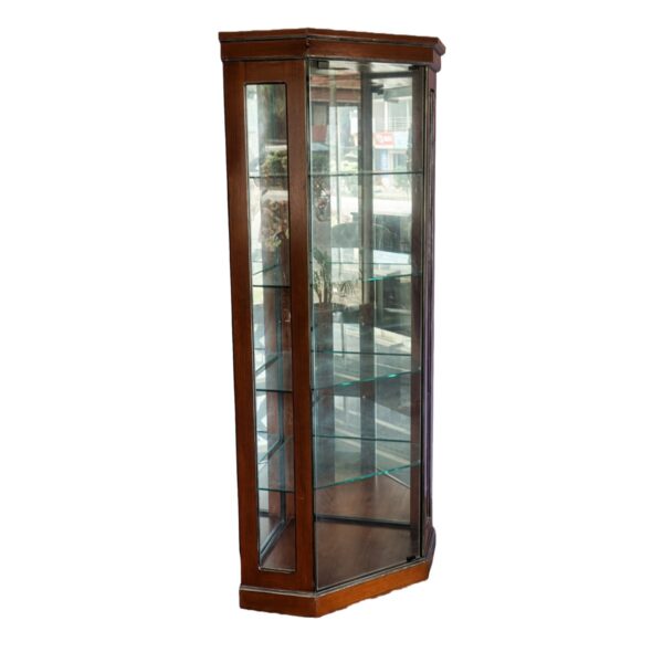 Slim Glass Corner Cabinet