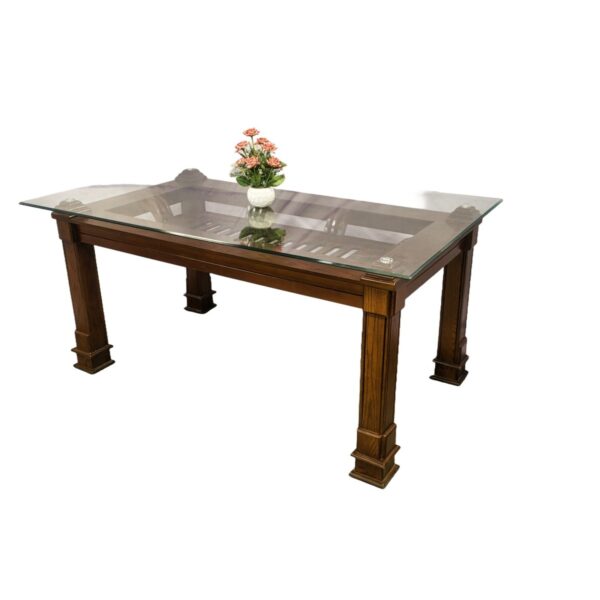 Square Glass Top Dining Table
