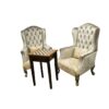 Tufted Wing Chair Set